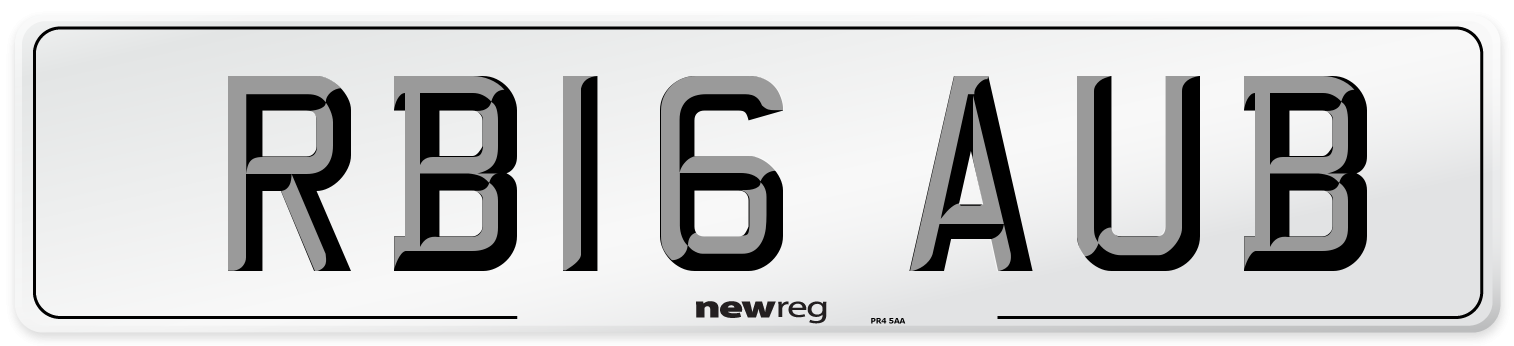 RB16 AUB Number Plate from New Reg